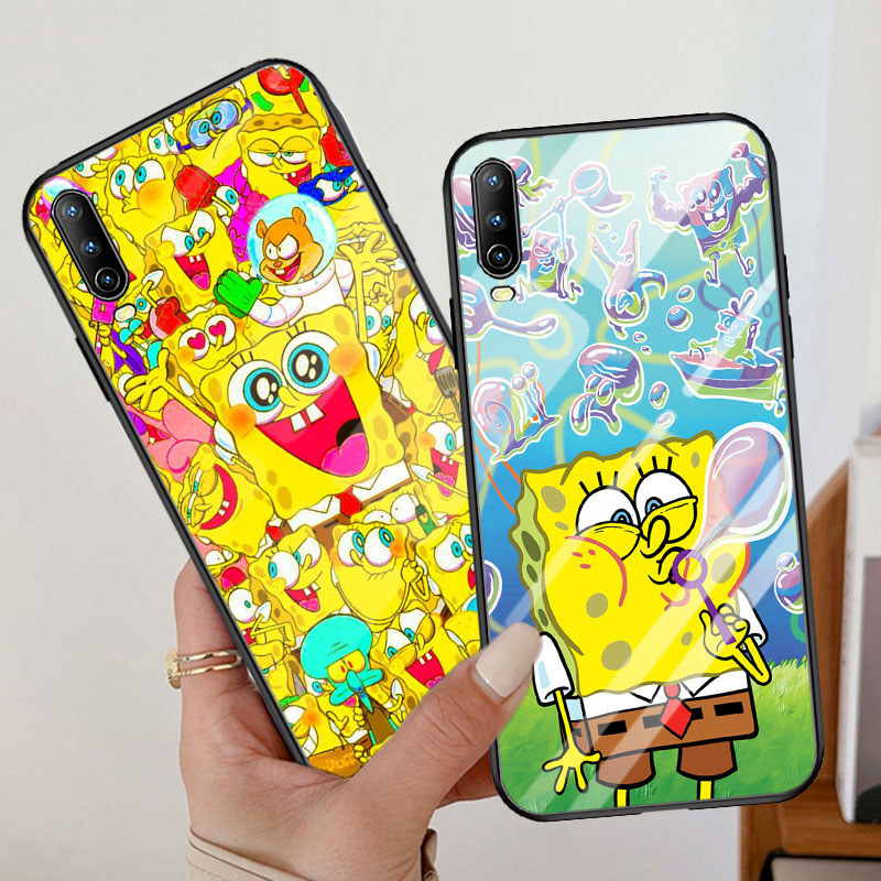 T-31 SpongeBob Casing Kaca Tempered untuk VIVO Y20 Y11s Y12a V15 S1 Y20i Y20s Y12s Pro Case