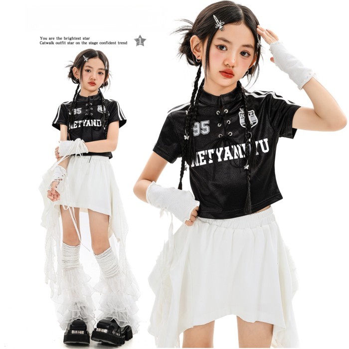 Girls Jazz Dance Costumes Children's Tops Girls Street Dance Suits Children's Modern Dance Jazz Dan