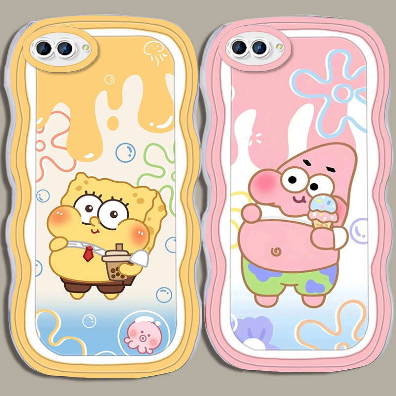 A-6 SpongeBob TPU Casing untuk OPPO F3 Plus A39 A71 F1S Realme C2 A83 A37 C2S A3S A5 Transparan Case