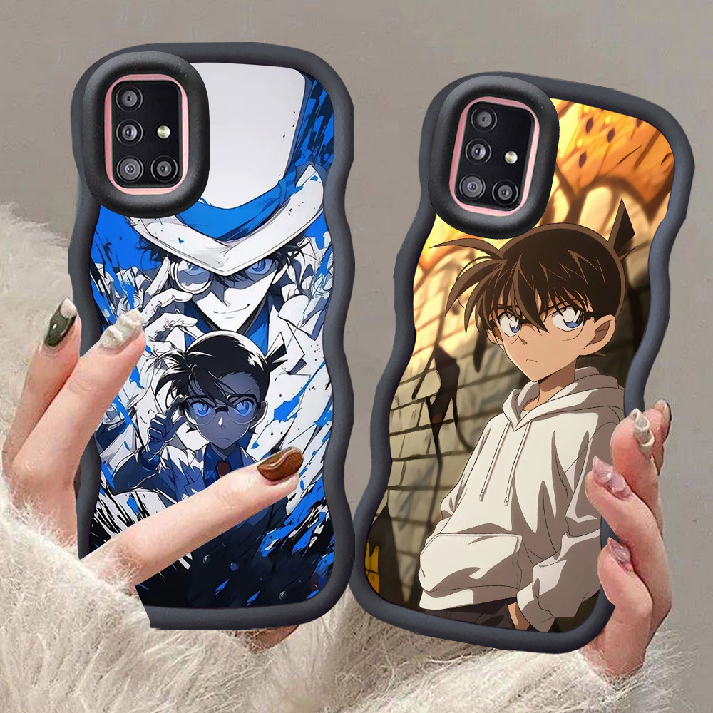 A-25 Detective Conan Casing untuk Samsung A03 A03S A31 F02S A51 M02S A02S hitam merah Pink Case