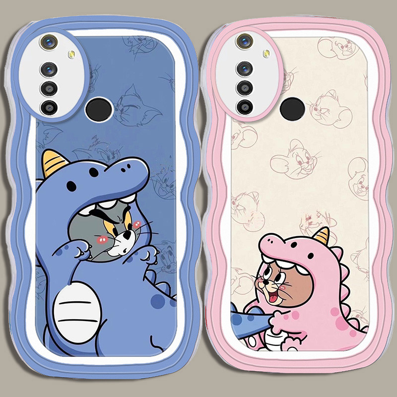 A-10 Cat and Mouse couple TPU Casing untuk Realme 6s 5s 5i 3 6 5 Pro Transparan Case
