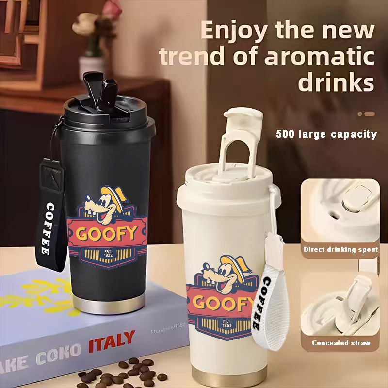 Goofy Disney Tumbler Kopi Stainless Steel CUP 500 ML Vacuum Mug Termos Coffee Cup CUPLXSP01015