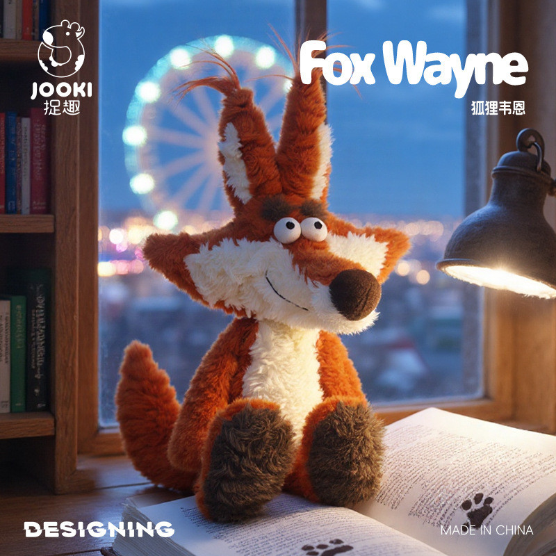 Boneka Anak Viral - Karakter Hewan Lucu Fox Wayne Mainan Plush Imut Bantal Tidur Gadis Kecil Hadiah 