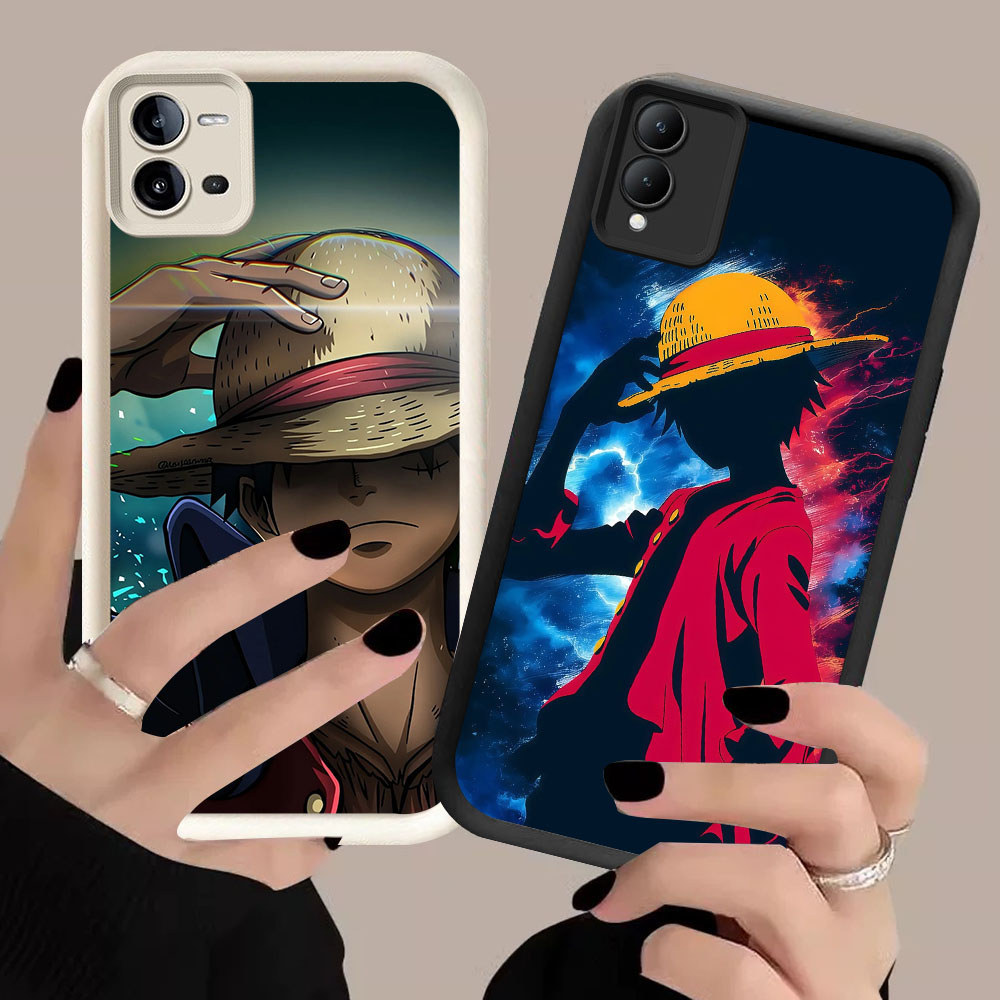 DR-75 Monkey Luffy Shockproof Casing untuk VIVO Y36 Y03 Y28s V25E Y03t V25 Y27 Y18i Y18 Y27s