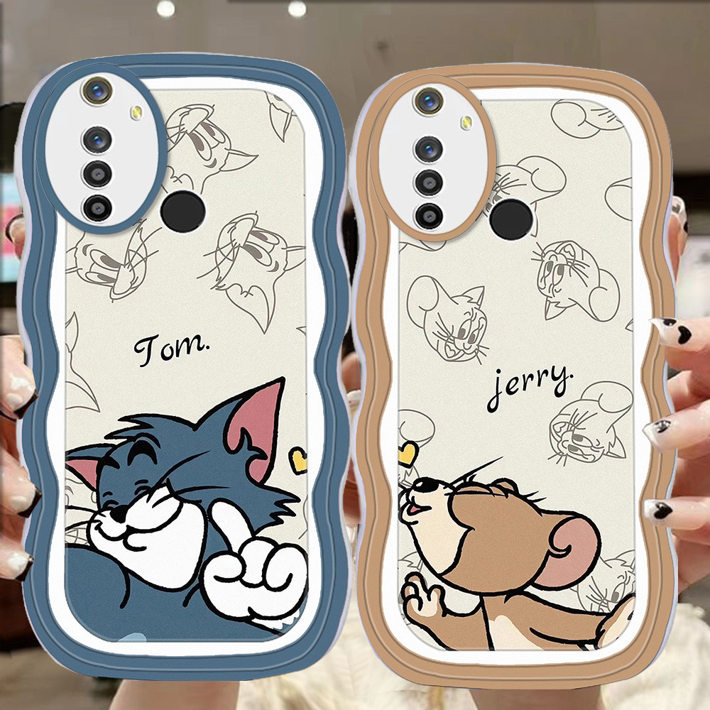 A-38 couple Cat Mouse TPU Casing untuk Realme 6s 5s 5i 3 6 5 Pro Transparan Case