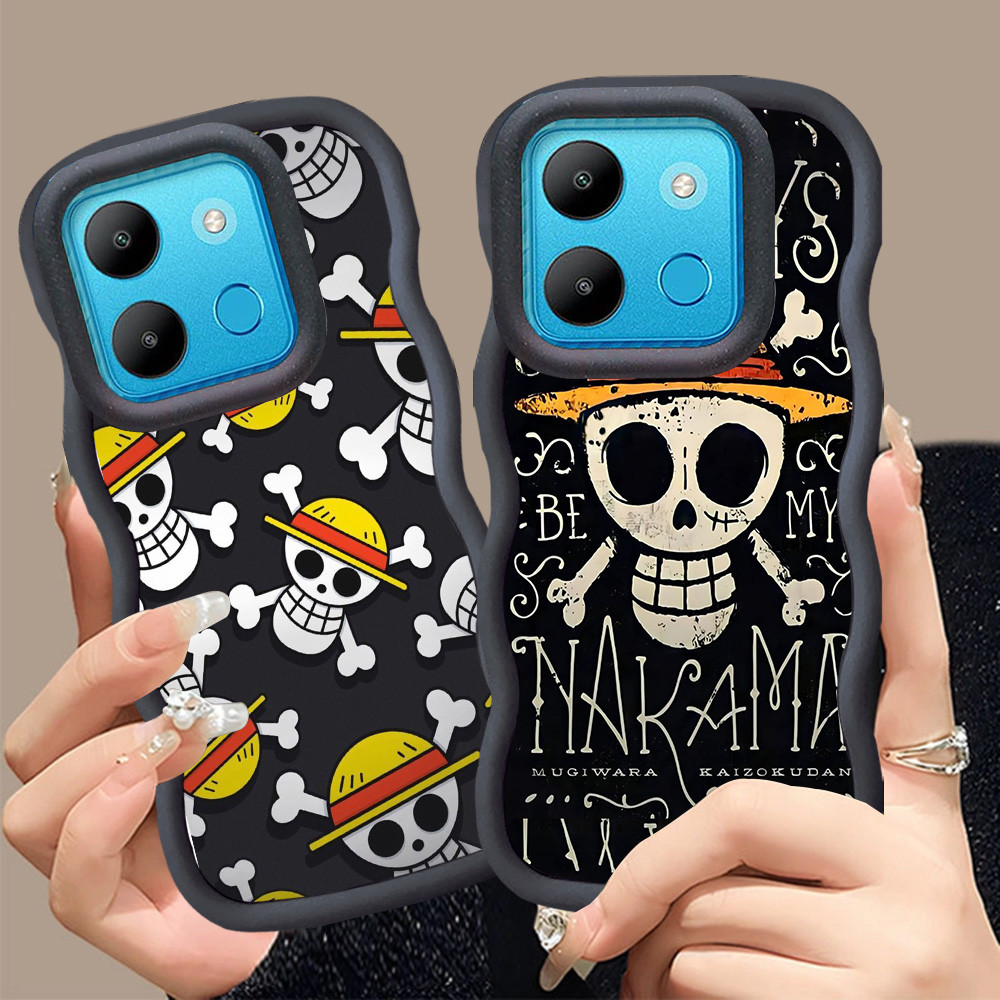 A-28 Logo One Piece Casing untuk Infinix Smart 7 Plus Note Zero 30 5G hitam merah Pink Case