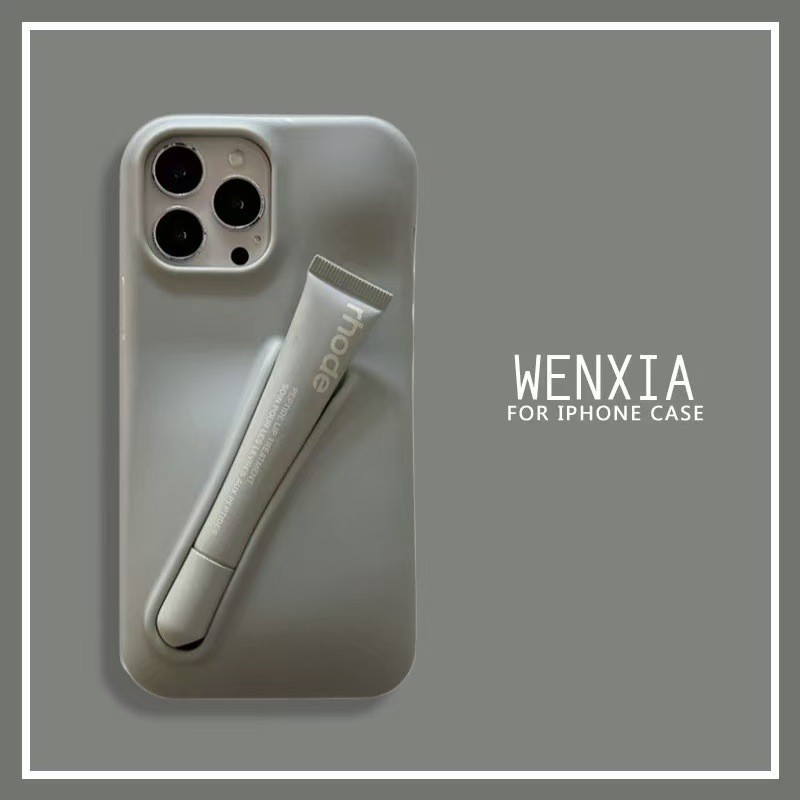 Case Handphone Rhode Gaya Sama Lipstik Lip Gloss Silikon Penutup Penuh Kompatibel dengan iPhone 13/1
