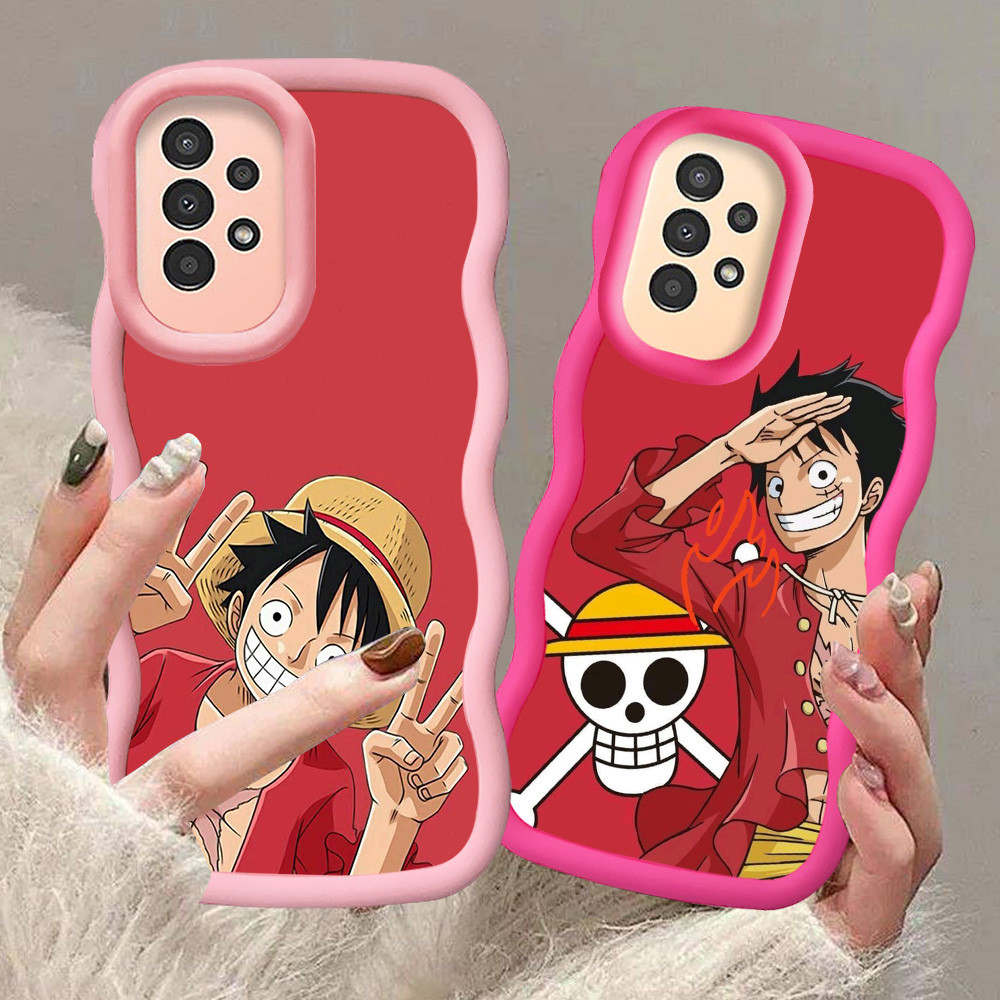 A-23 One Piece Casing untuk Samsung A33 A23 A52 A13 A32 A52S 5G hitam merah Pink Case