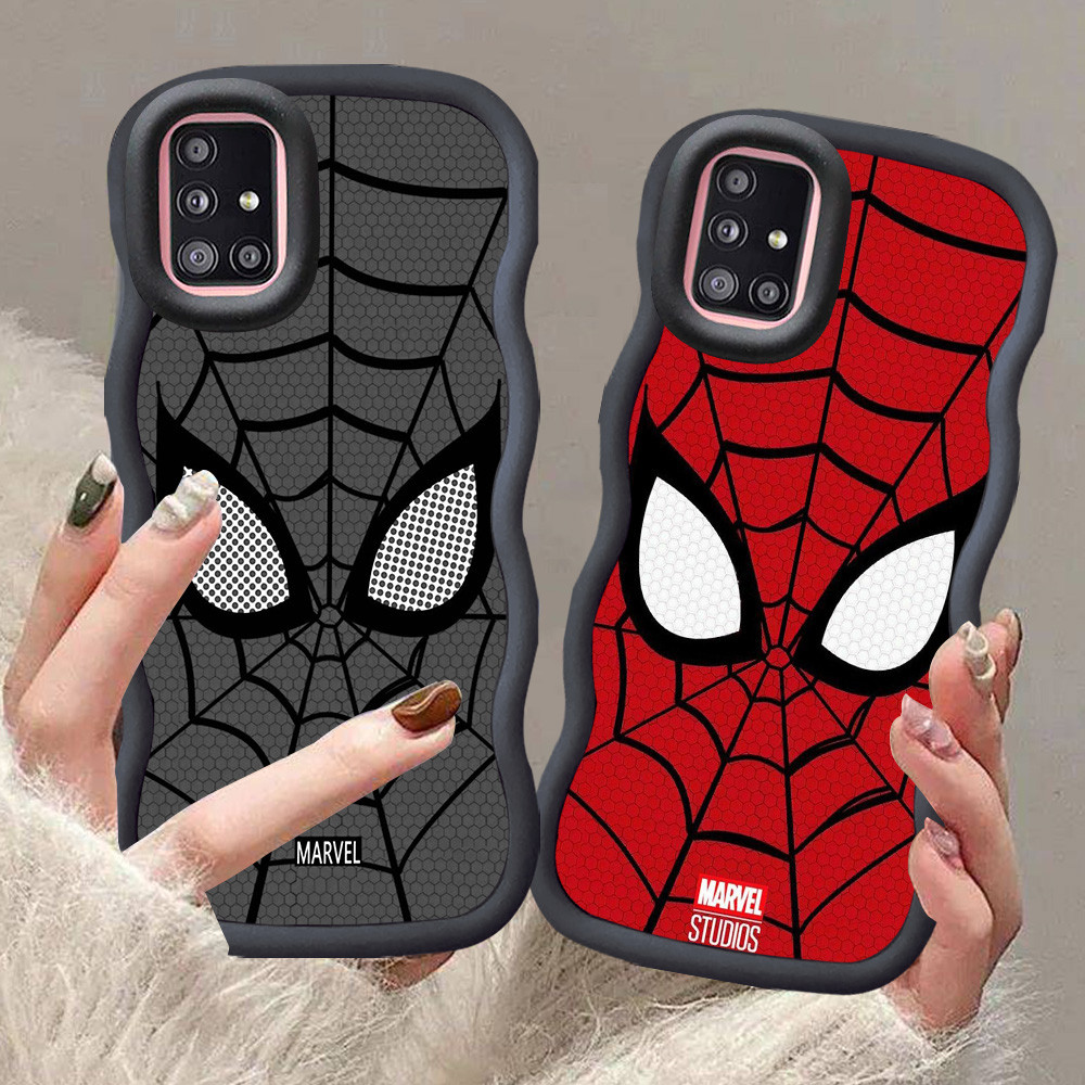 A-26 Spiderman Casing untuk Samsung A03 A03S A31 F02S A51 M02S A02S hitam merah Pink Case