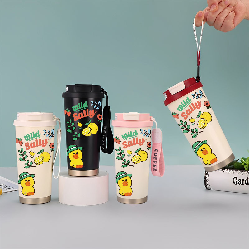 Sally Line Friends Tumbler Kopi Stainless Steel CUP 500 ML Vacuum Mug Termos Coffee Cup CUPLXSP01024