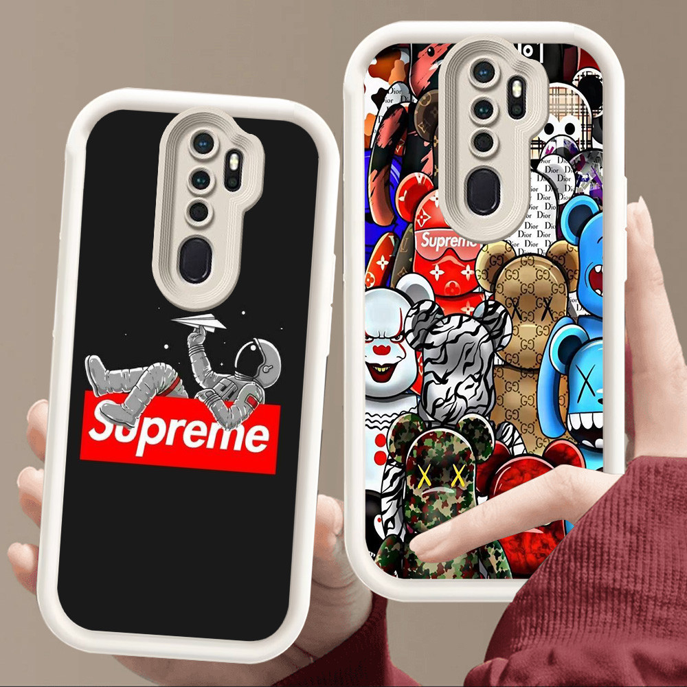 Casing untuk OPPO Reno A5 A39 F11 2F A83 A9 2Z A37 2020 Pro Putih lembut E107 SUP