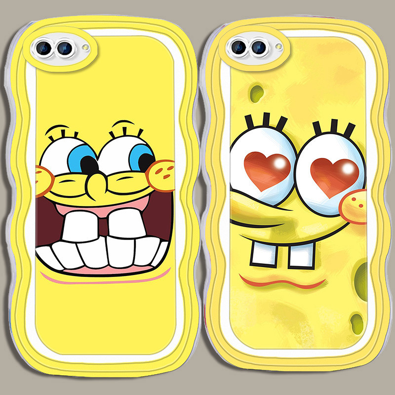A-100 Spongebob TPU Casing untuk OPPO F3 Plus A39 A71 F1S Realme C2 A83 A37 C2S A3S A5 Transparan Ca