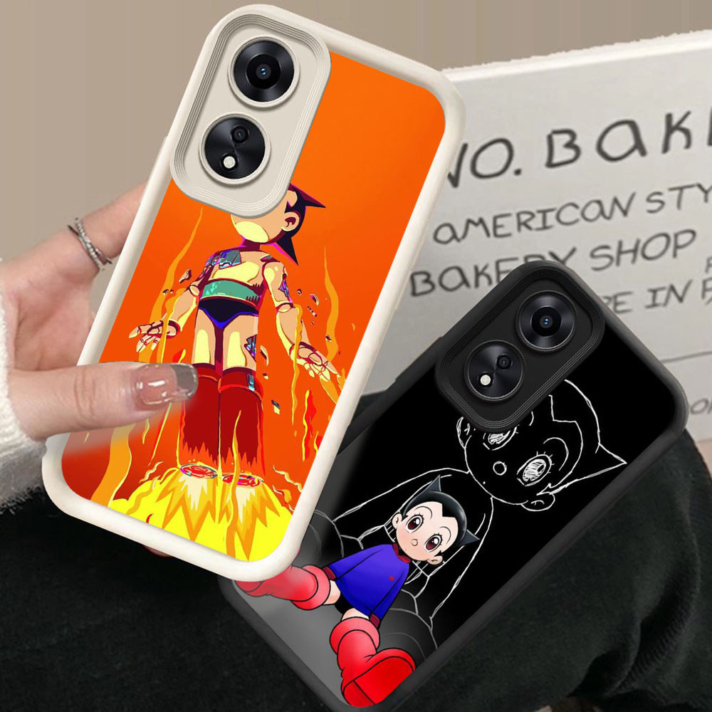 Casing Ponsel Anti Jatuh untuk OPPO A78 A18 A98 A58 A38 A17 A60 5G AD3 Astro Boy