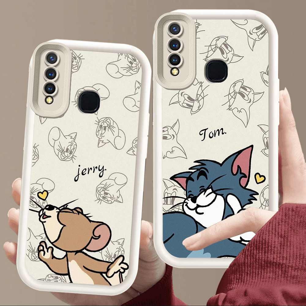 Casing untuk VIVO Y93 Y17 V9 Y15 Y19 Y12 Y91C Y30 Y95 Y30i Y50 Z1 Y91 Pro Putih lembut E108 Love Cou