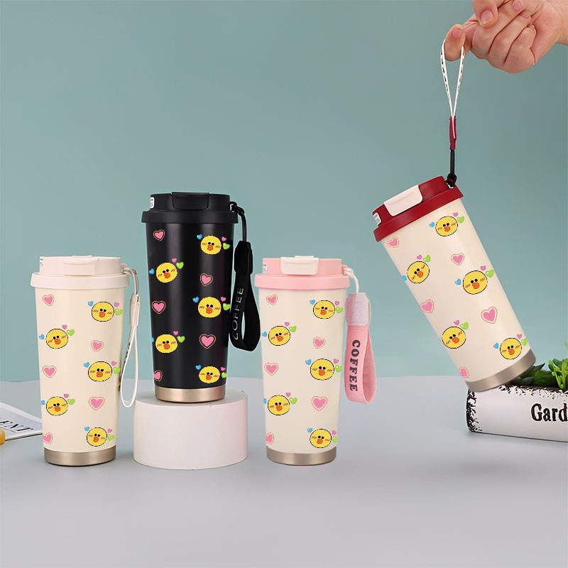 Sally Line Friends Tumbler Kopi Stainless Steel CUP 500 ML Vacuum Mug Termos Coffee Cup CUPLXSP01022