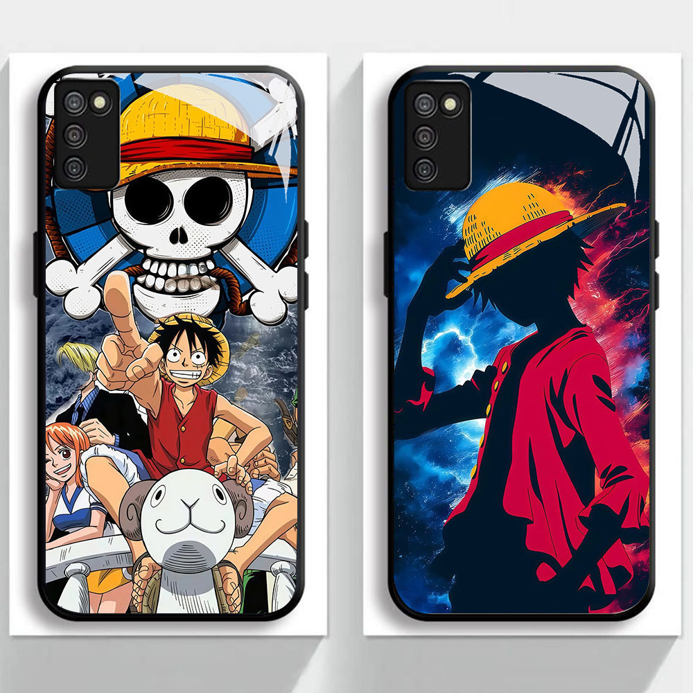 DR-75 Monkey Luffy HD Glass Casing untuk Samsung A03S A71 M02S A02S A51