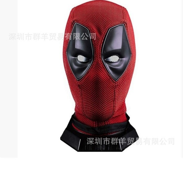 Topeng Halloween Topi Deadpool Untuk Kostum Halloween, Properti Lucu, Deadpool, Rajut Deadpool. Berk