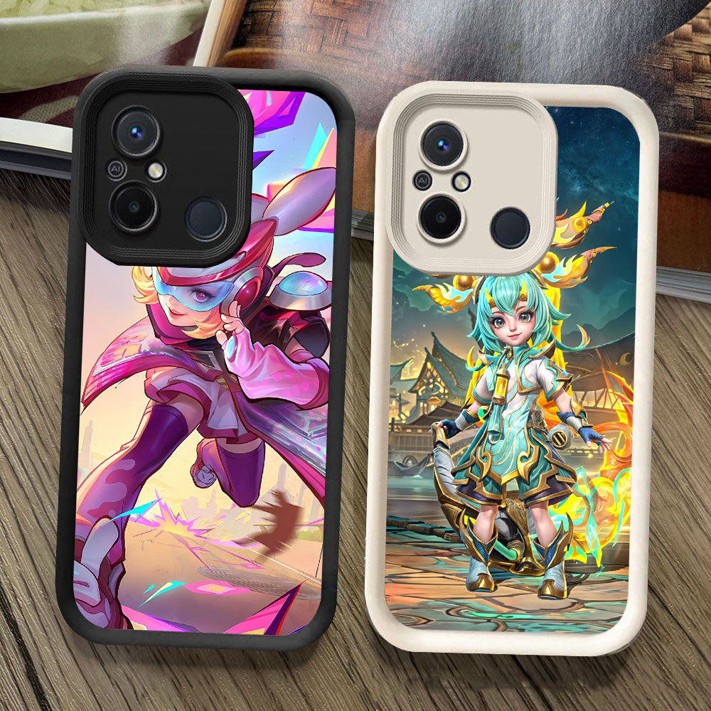 Casing Ponsel Anti Jatuh untuk Xiaomi Redmi 9C 10C POCO C55 C31 12C AD28 Mobile Legends