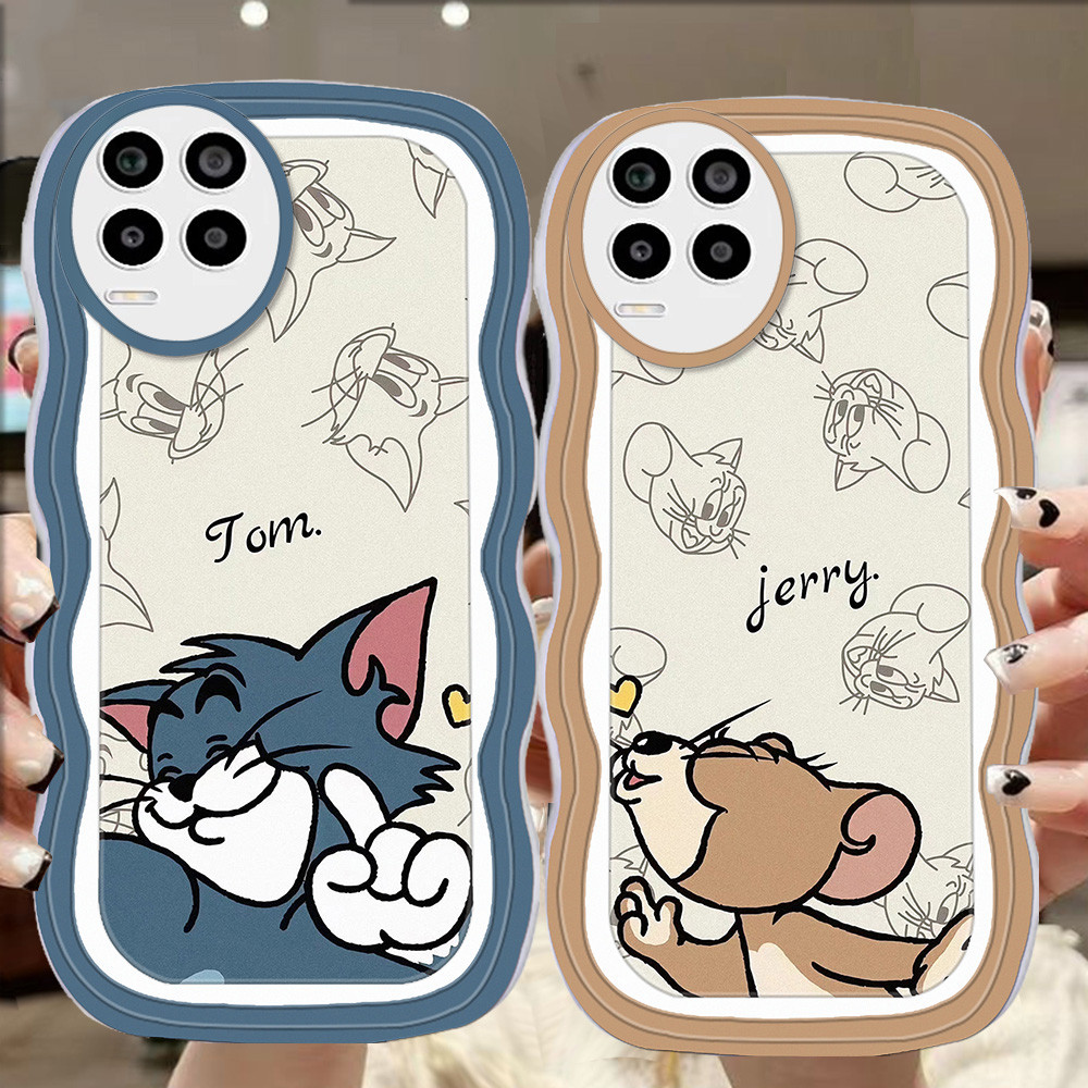 A-38 couple Cat Mouse TPU Casing untuk Realme C17 7i 8i 8 Pro 5G Transparan Case