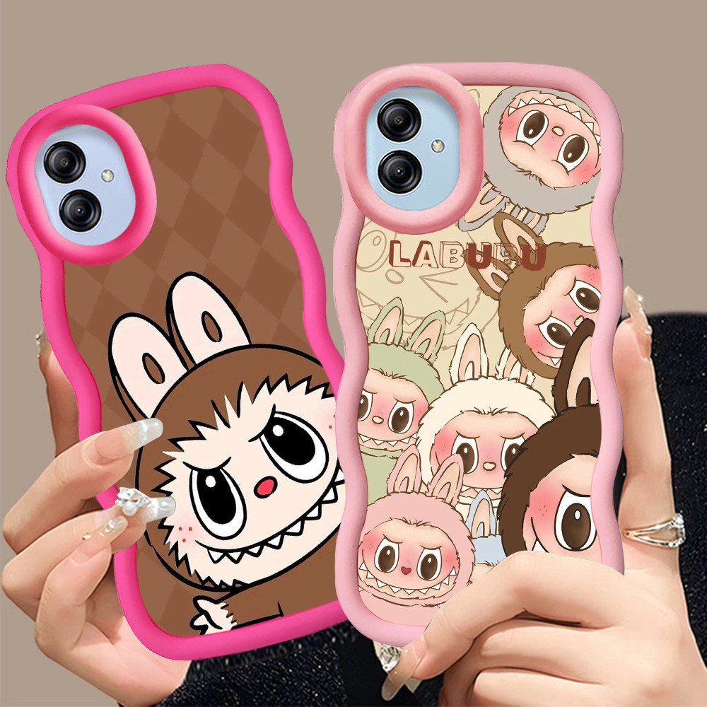 A-24 Labubu Casing untuk Samsung A05 M13 A04 F04 M04 A04E 5G hitam merah Pink Case