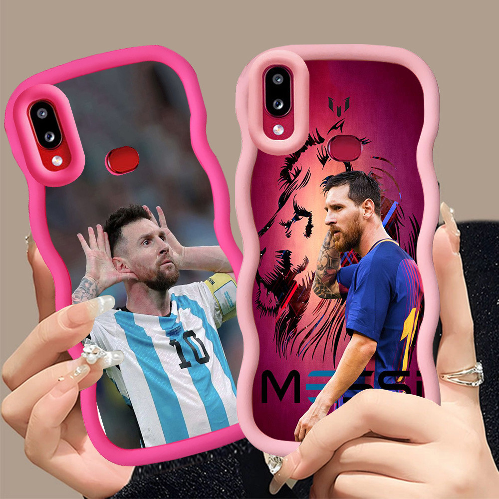 A-20 Messi 10 Casing untuk Samsung A10S A20 A21S M01S M10S M20S hitam merah Pink Case