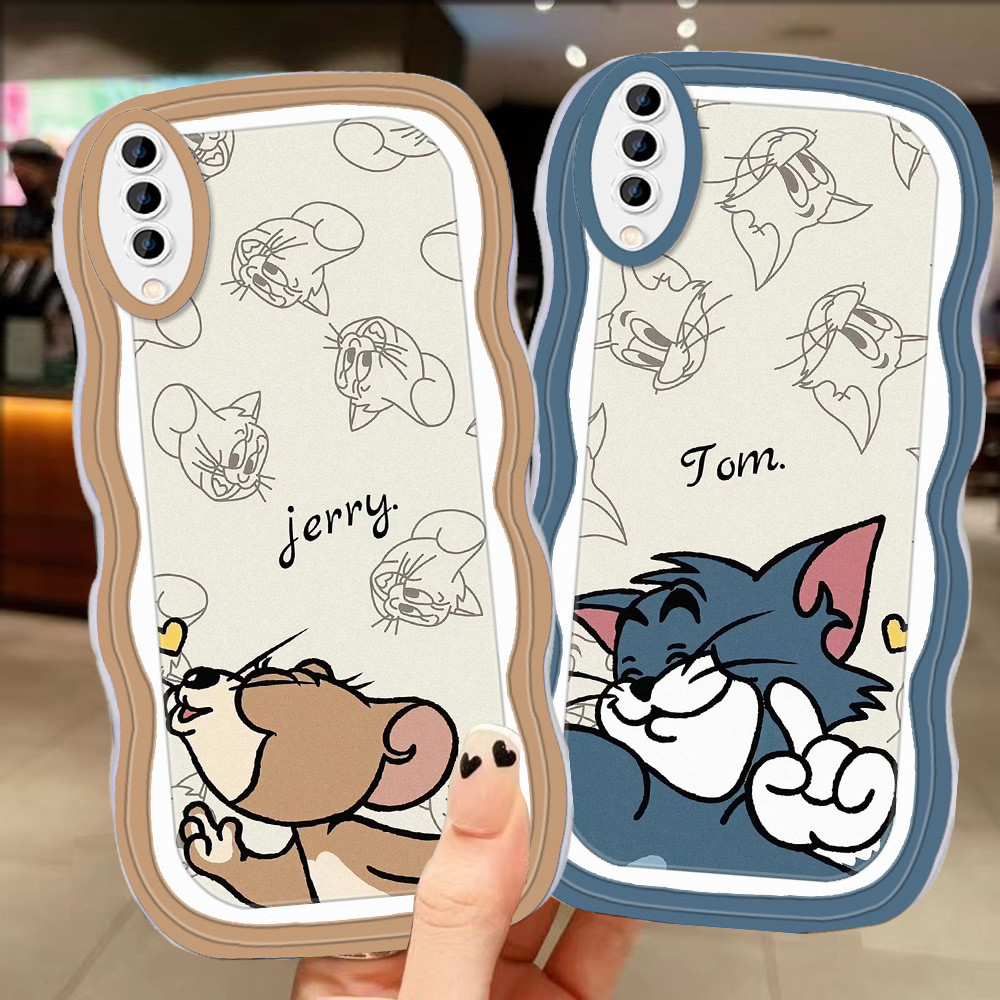 A-38 couple Cat Mouse TPU Casing untuk Samsung A30S A50 A02 M02 A50S A7 A30 A02S Transparan Case