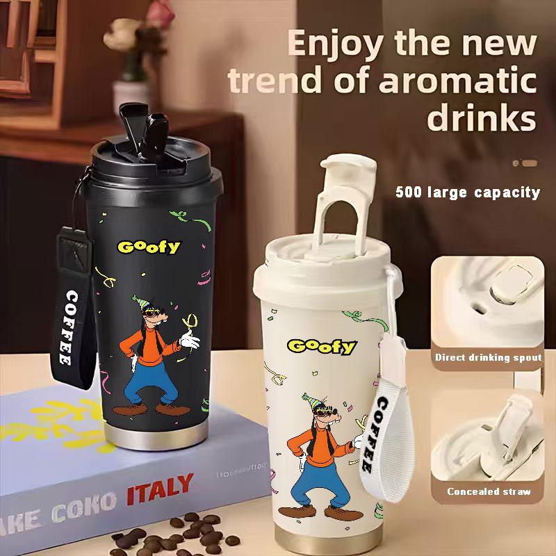 Goofy Cartoon Tumbler Kopi Stainless Steel CUP 500 ML Vacuum Mug Termos Coffee Cup CUPLXSP01007