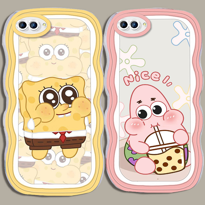A-31 Cute SpongeBob TPU Casing untuk OPPO F3 Plus A39 A71 F1S Realme C2 A83 A37 C2S A3S A5 Transpara