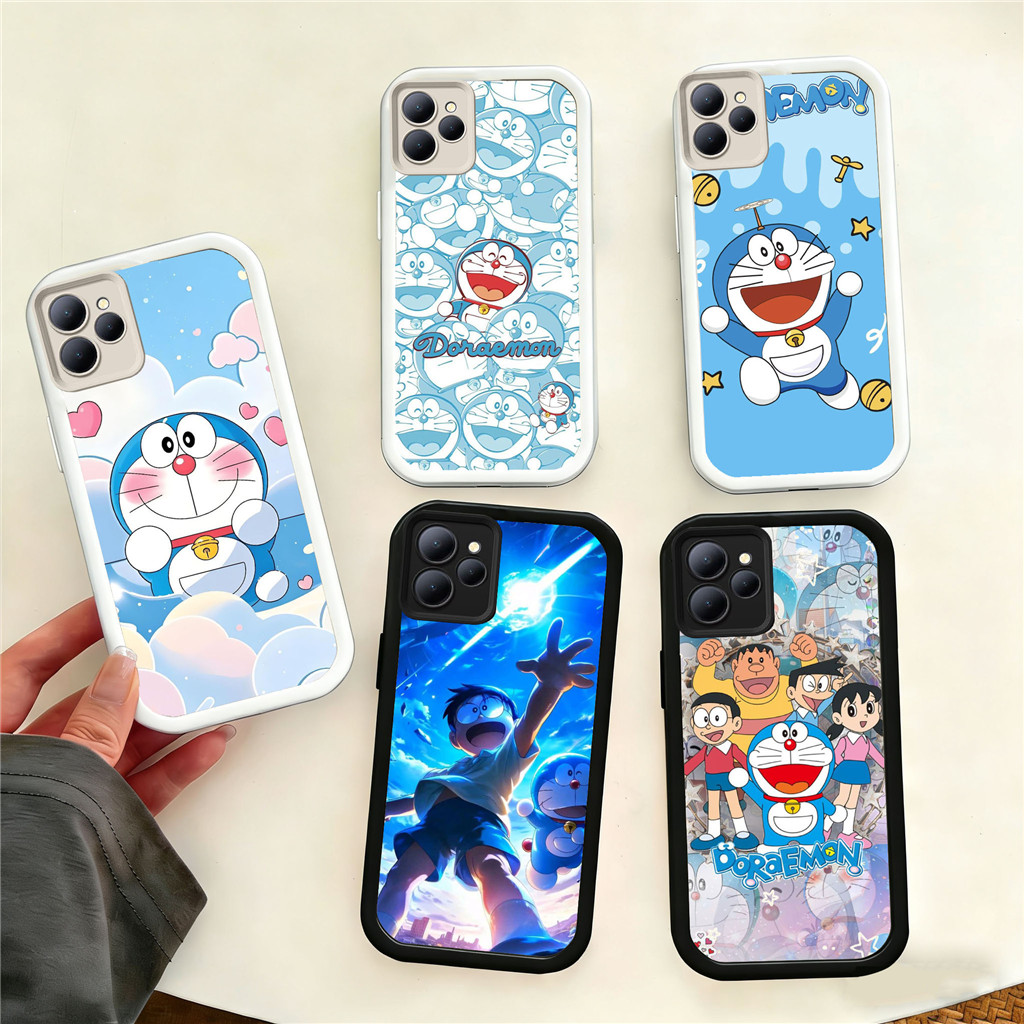 UQ30 Doraemon Casing untuk Hp Plating ITEL Infinix Zero Smart A70 6 Smart6 8 Smart5 P55 7 Note40ProP