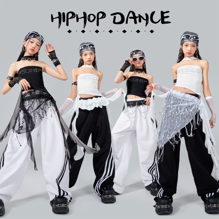 Girls' Jazz Dance Costumes Cool And Fashionable Girls' Street Dance Suits Children's Jazz Dance Cos