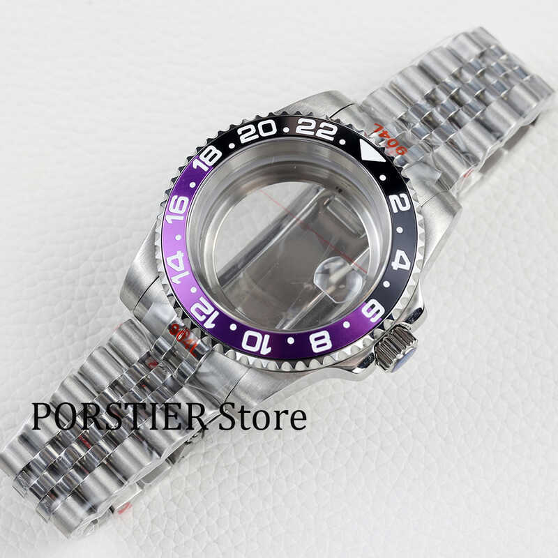 Casing 40mm NH35 gelang oyster/jubilee, terbuat dari baja tahan karat 316L, cocok untuk mesin NH34, 