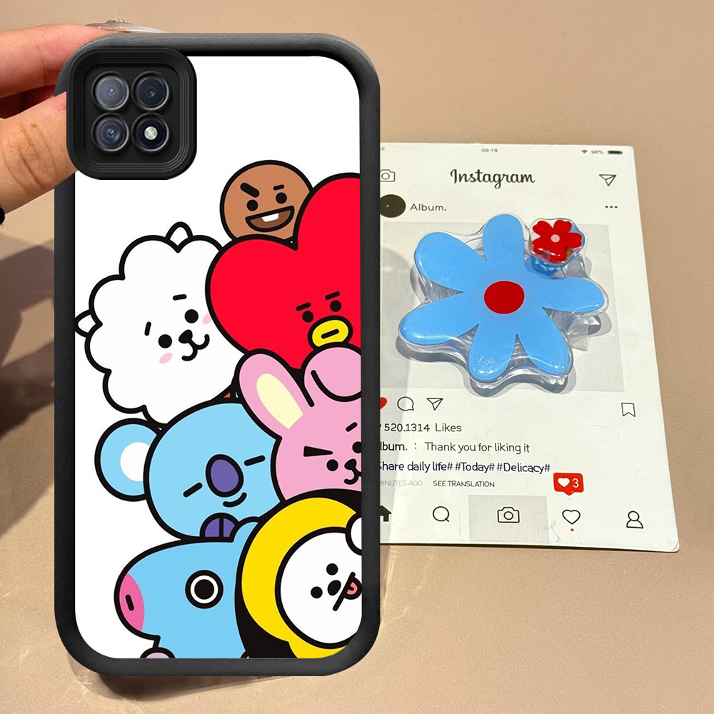 DE-5 BTS Protective Casing untuk OPPO A5X A37 A16E A83 A39 A54 F5 A16K A5 F17 Pro 5G