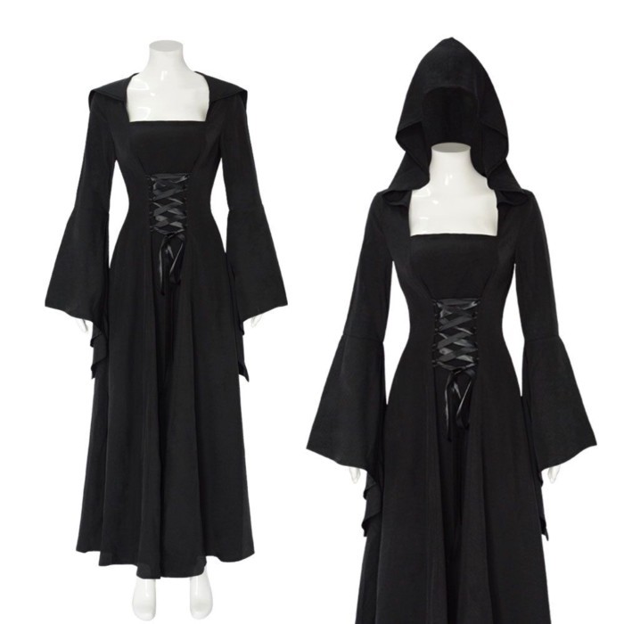 Halloween Medieval Goth Vampire Dress Cosplay Role Play