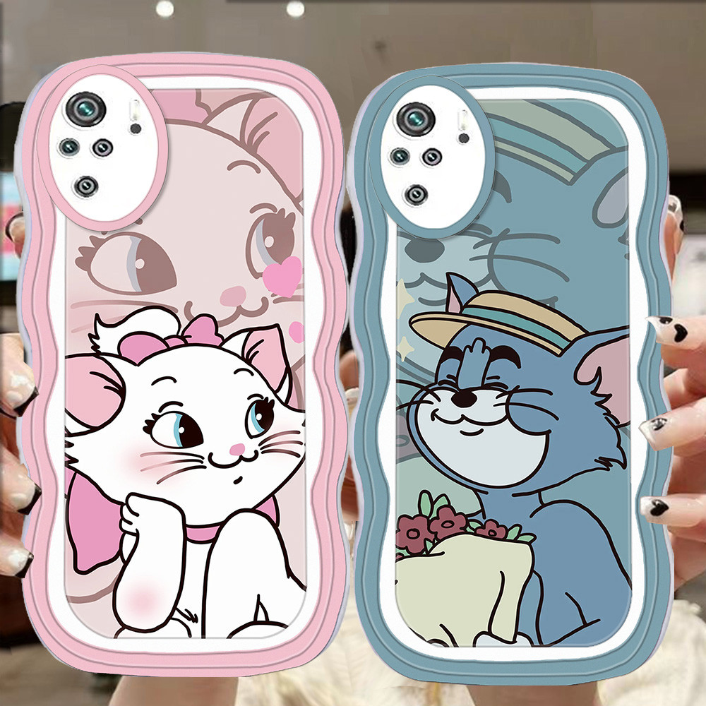 A-22 couple Marie TPU Casing untuk Xiaomi Redmi 10C Note 10S 10 Pro Max 5G Transparan Case