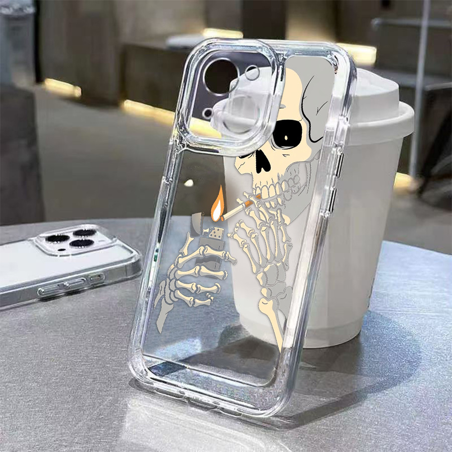 Softcase Tulang merokok api untuk Redmi 15 note 13 pro M6 M7 POCO F7 X7 Xiaomi 11 lite 11T 12 13T A3