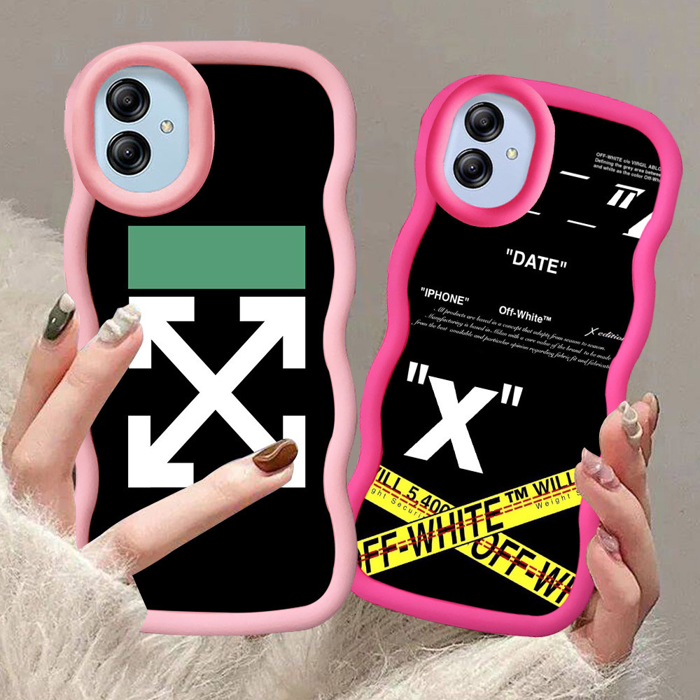 A-27 OFF White Casing untuk Samsung A05 M13 A04 F04 M04 A04E 5G hitam merah Pink Case