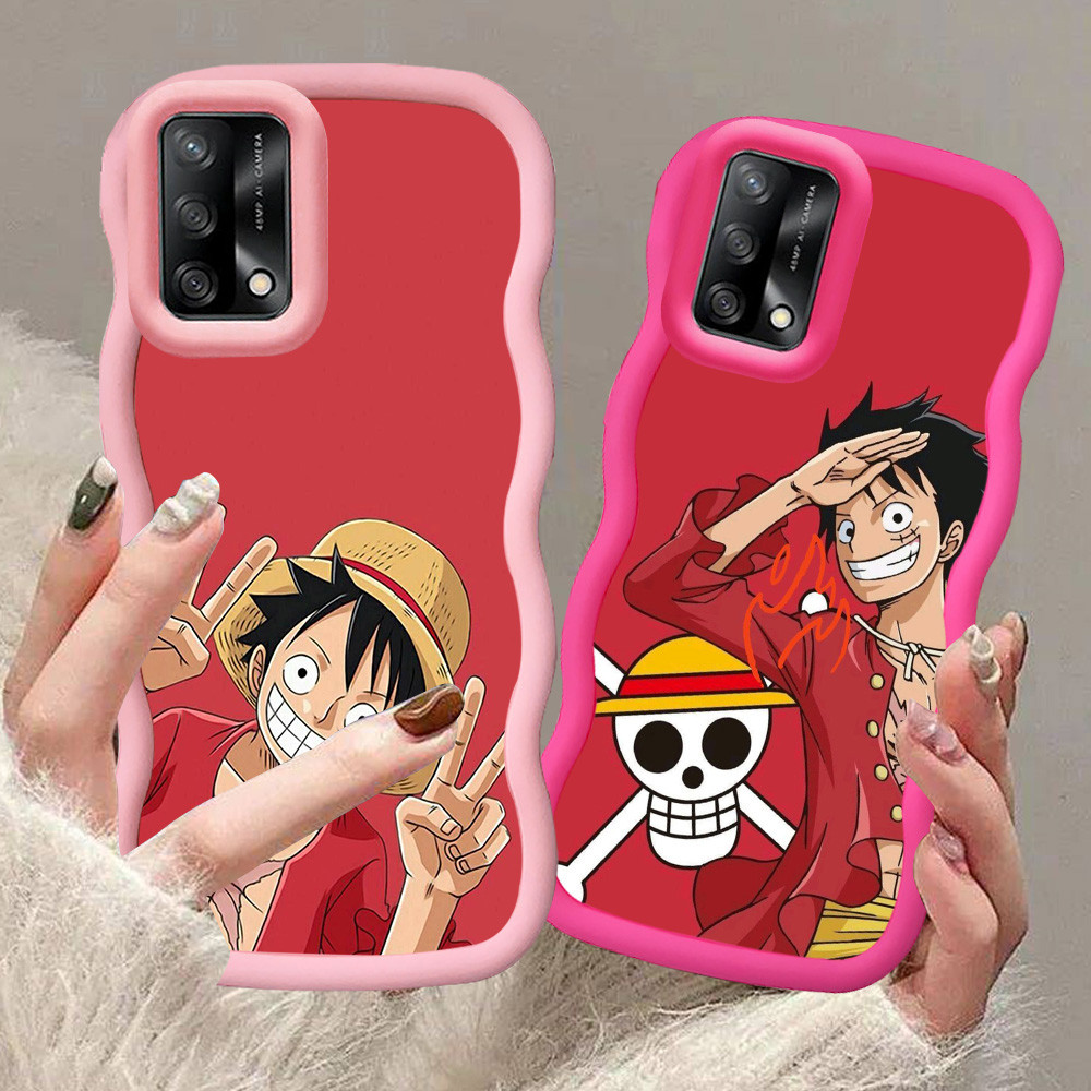 A-23 One Piece Casing untuk OPPO A52 A92 A95 A72 A74 hitam merah Pink Case