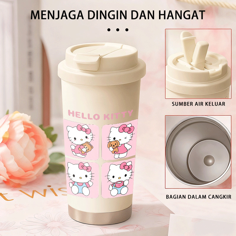 Kucing Quarterly cangkir kopi termos stainless steel 543ml hadiah