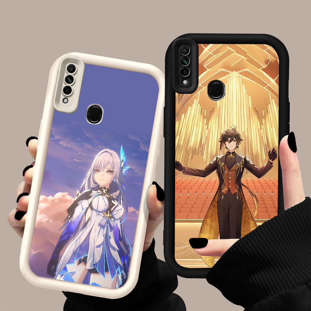 QXL-16 Genshin Impact TOP Casing untuk OPPO Realme Narzo Reno F15 6i 5 5s 3 5i A91 C3 10A A31 10 20A