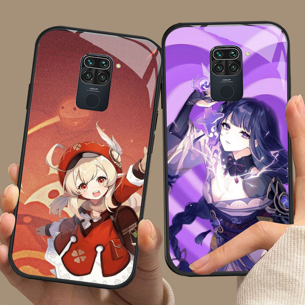 CK-59 Genshin HD Glass Casing untuk Xiaomi Redmi Note9 9S Poco M2 X3 NFC Pro