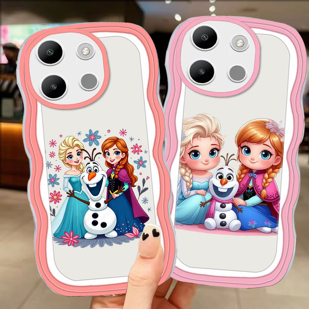 A-28 Frozen TPU Casing untuk Xiaomi Redmi 15C 13X 13C Note POCO M6 M7 13 Pro Plus 5G Transparan Case