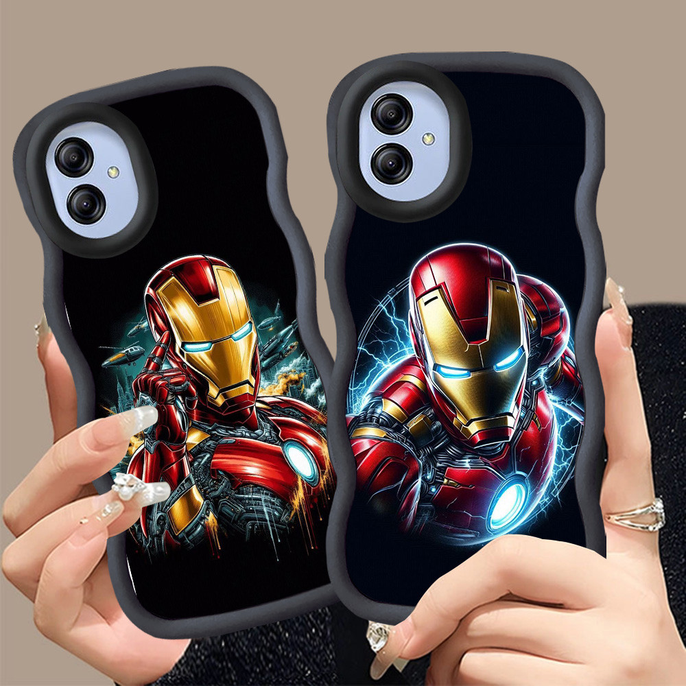 A-17 Iron Man Casing untuk Samsung A05 M13 A04 F04 M04 A04E 5G hitam merah Pink Case