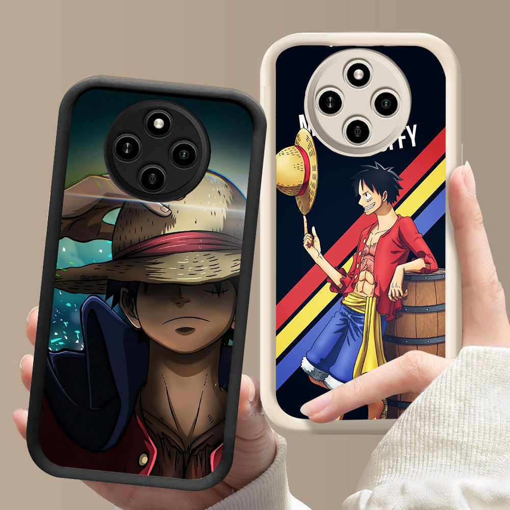 BR-21 Monkey D Luffy Soft Silicone Casing untuk Xiaomi Redmi 14C A3 A3X Poco X3 C75 C61 NFC Pro