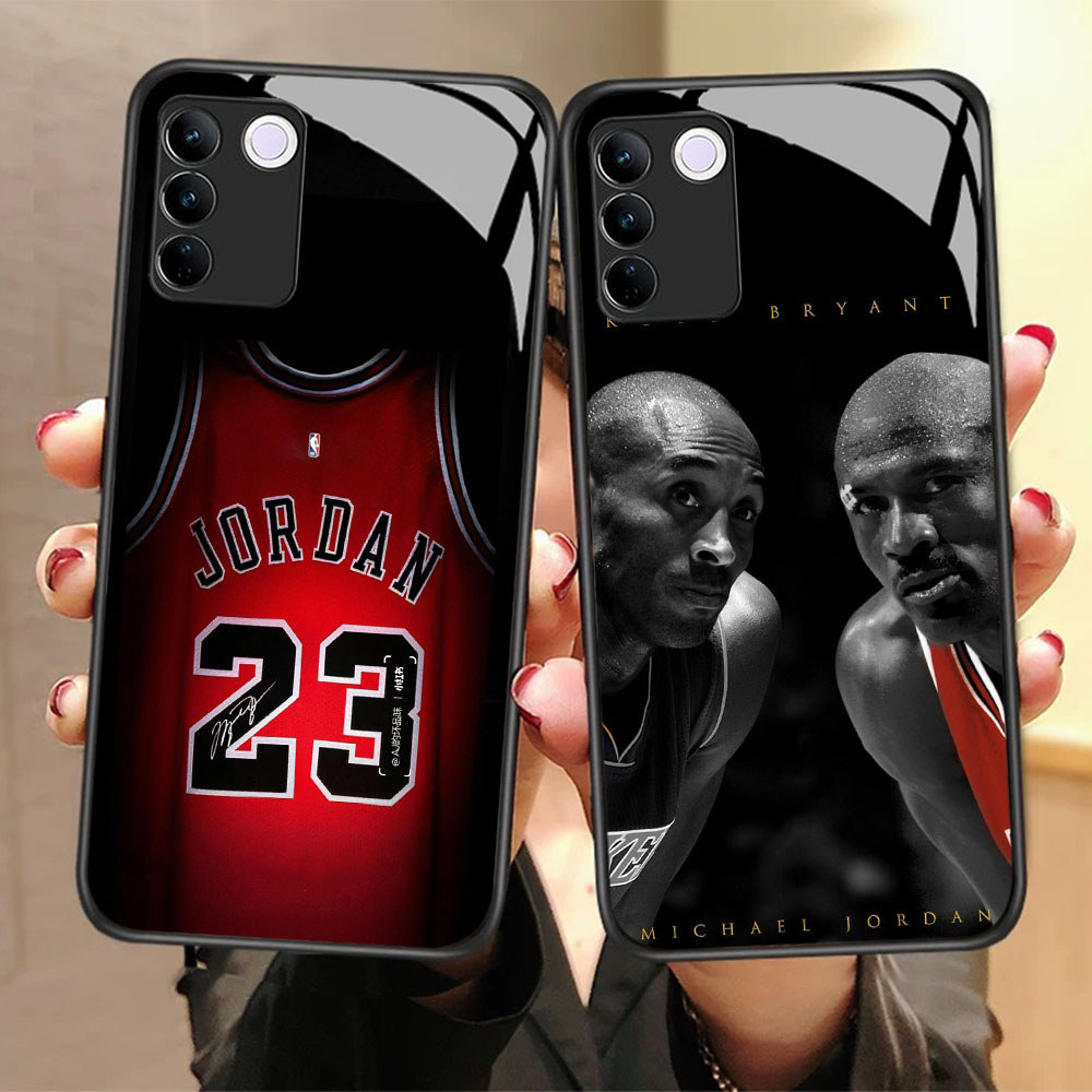CK-81 NBA Jordan HD Glass Casing untuk VIVO V27E V29 V30 V23 Y200E T3 Y100 V27 V29E V23E Y200 Lite P