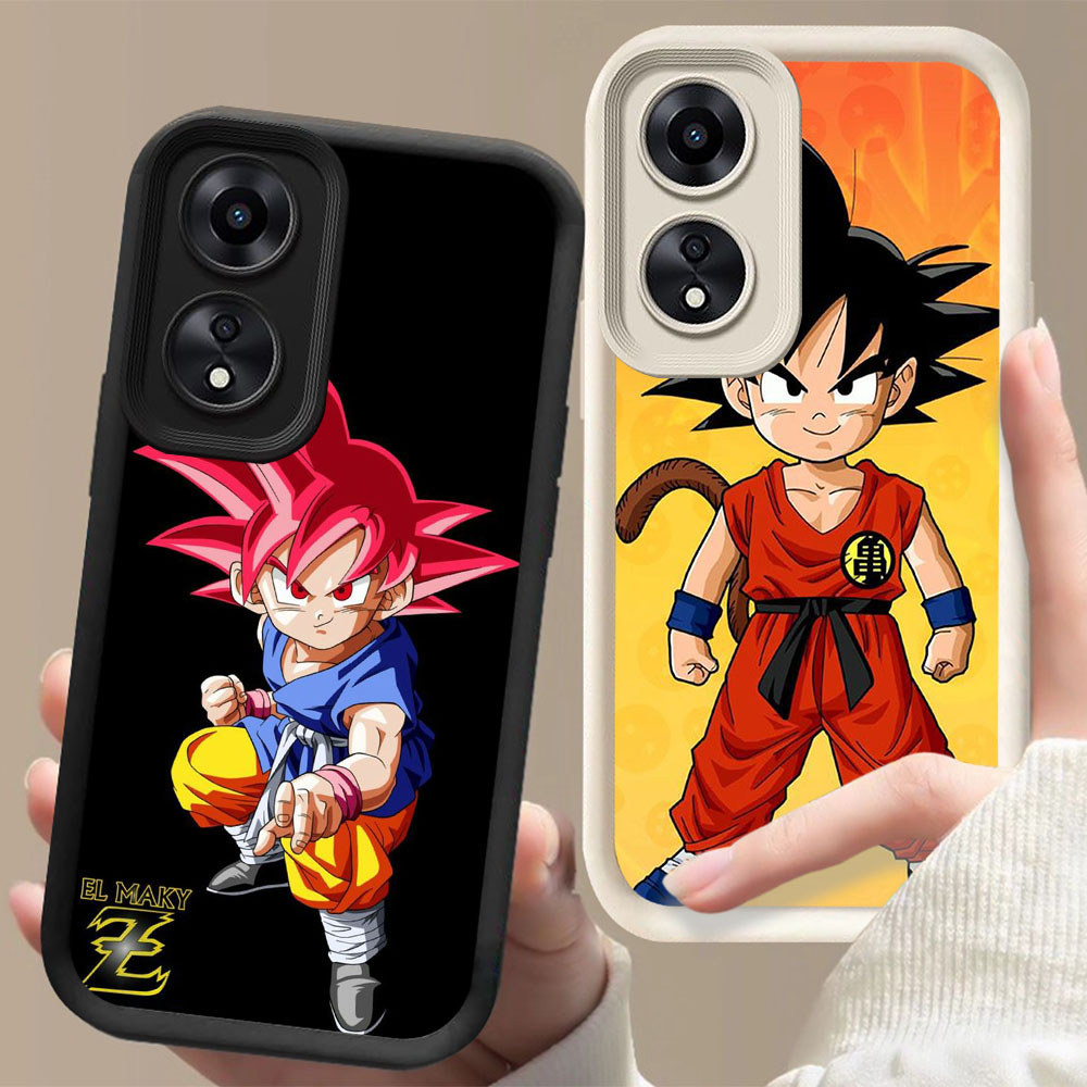 Casing Ponsel Anti Jatuh untuk OPPO A78 A18 A98 A58 A38 A17 A60 5G AD14 Dragon Ball