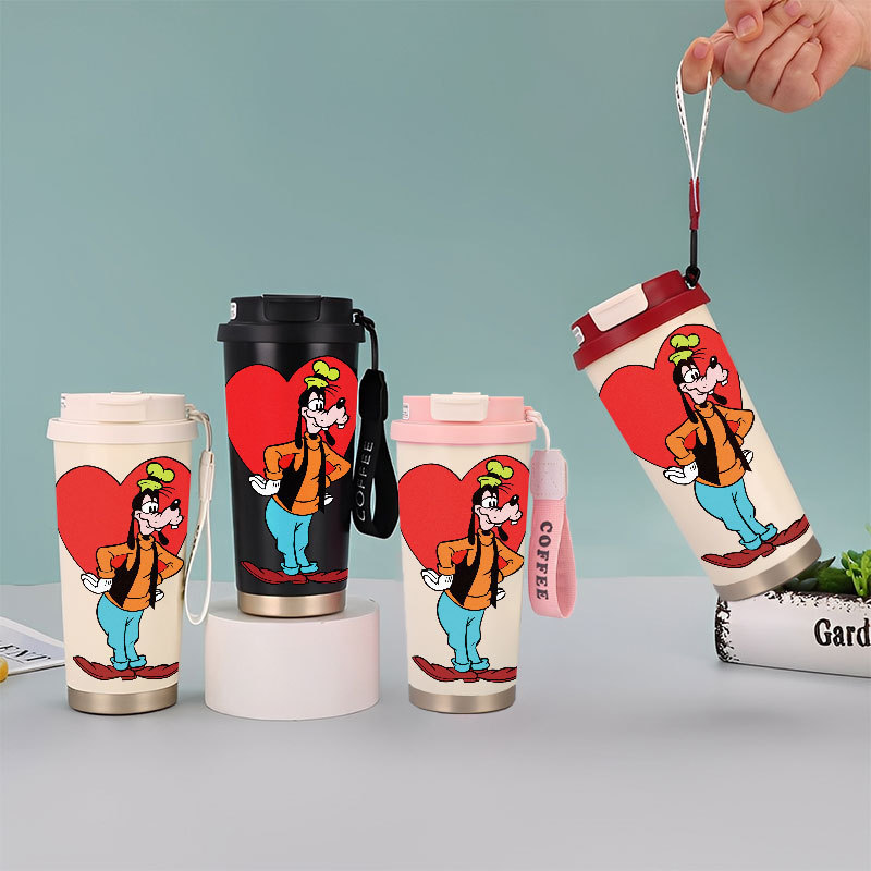Goofy Cartoon Tumbler Kopi Stainless Steel CUP 500 ML Vacuum Mug Termos Coffee Cup CUPLXSP01004