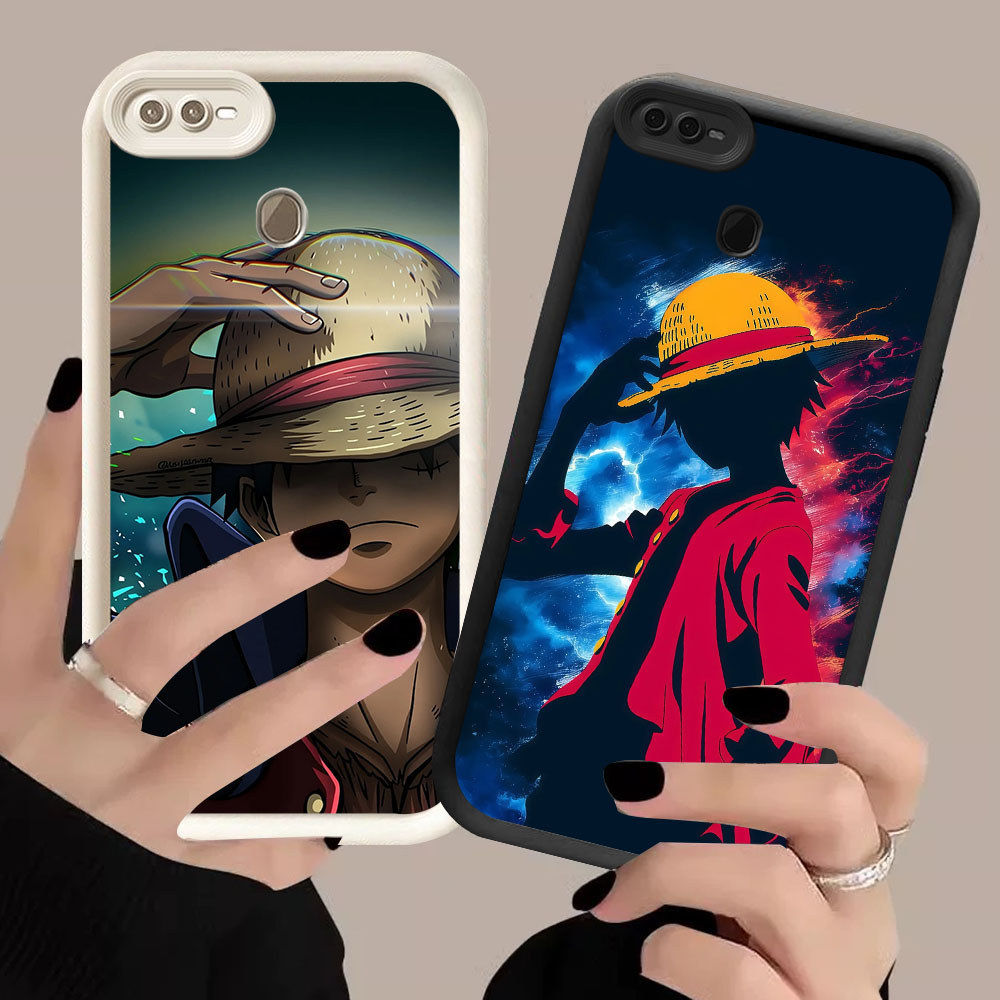 DR-75 Monkey Luffy Shockproof Casing untuk OPPO A7 F7 A12s A12 F9 A5S Realme 2 Pro