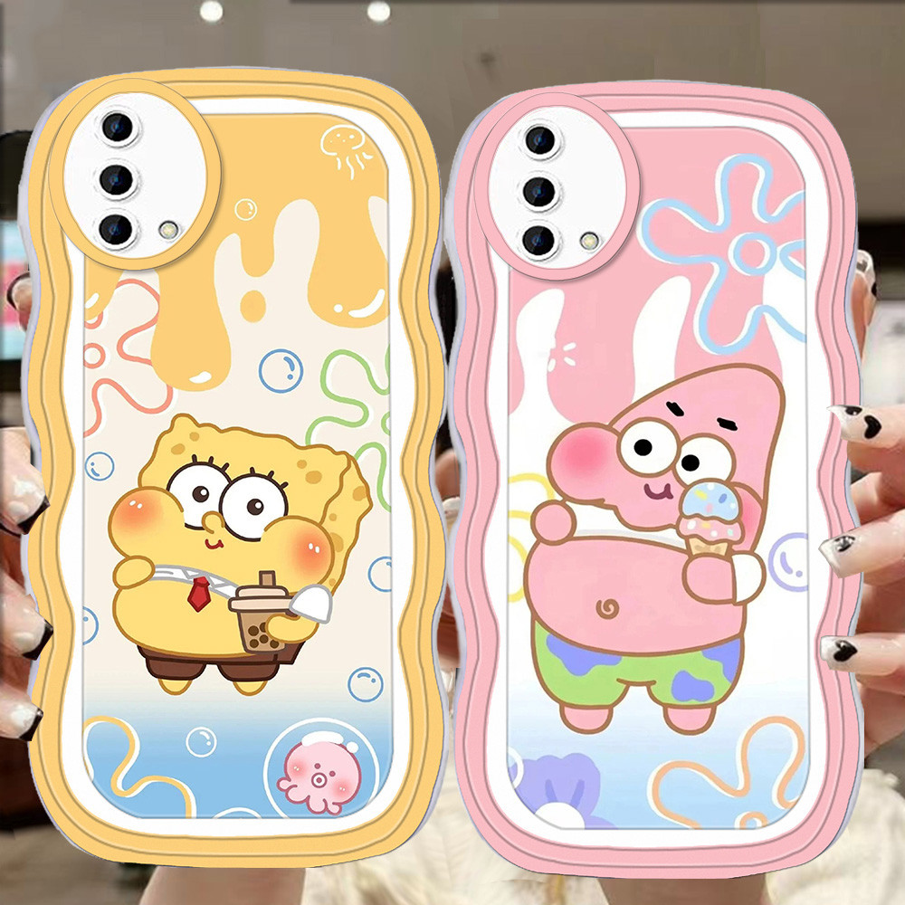 A-6 SpongeBob TPU Casing untuk OPPO A94 A52 F19 A72 A92 A95 F19S A74 Pro 5G Transparan Case