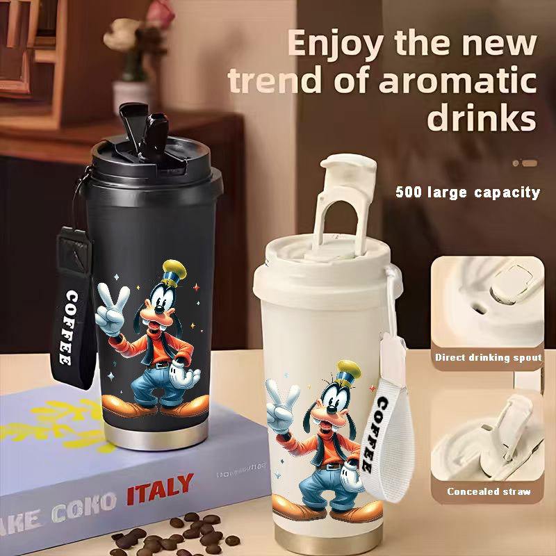 Goofy Cartoon Tumbler Kopi Stainless Steel CUP 500 ML Vacuum Mug Termos Coffee Cup CUPLXSP01006