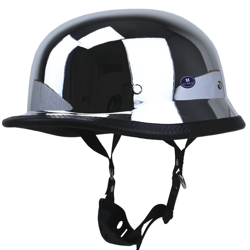 Helm Retro Amerika, Vintage Gaya M35 Perang Dunia Ii, Helm Setengah Motor Berlapis Elektroplating. B